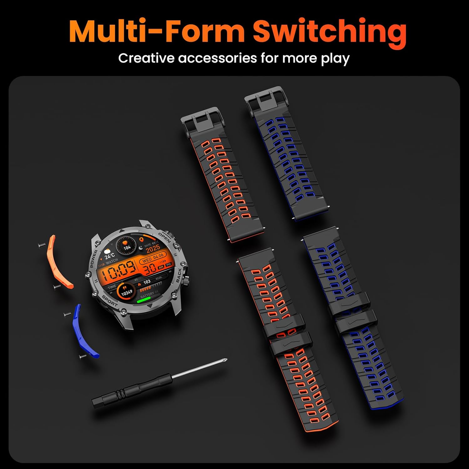 Military Smart Watch 120 Sports LED Flash 500mAh
