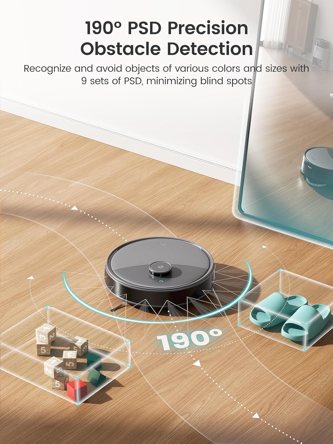 Robot Vacuum Mop 20000Pa Self Empty Wash Dry LiDAR