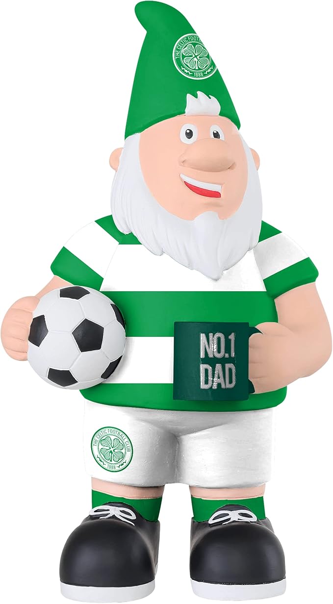 Football Fan Dad Gnome 25cm Hand Painted Garden Statue Gift