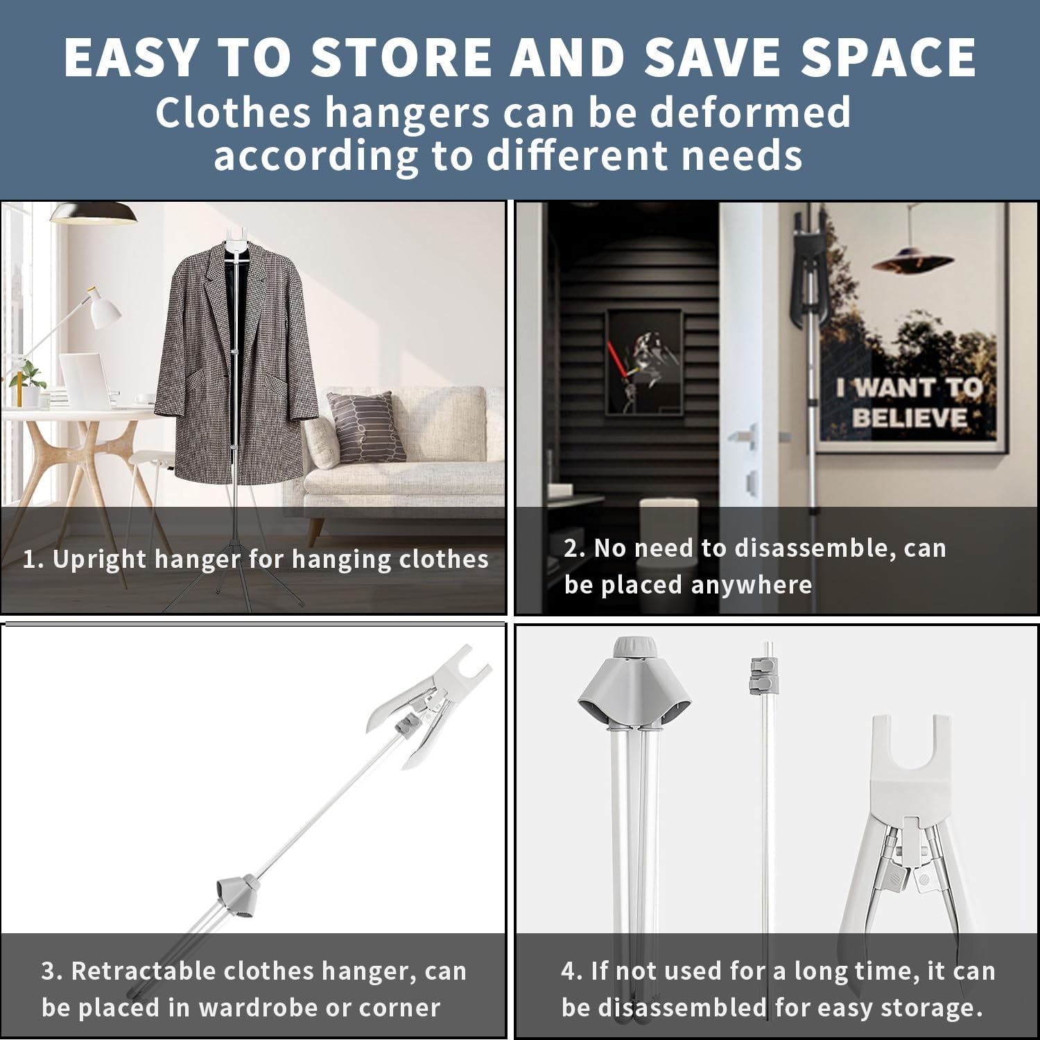 Clothes Steamer Stand Hanger Adjustable Steam Iron Rack Portable