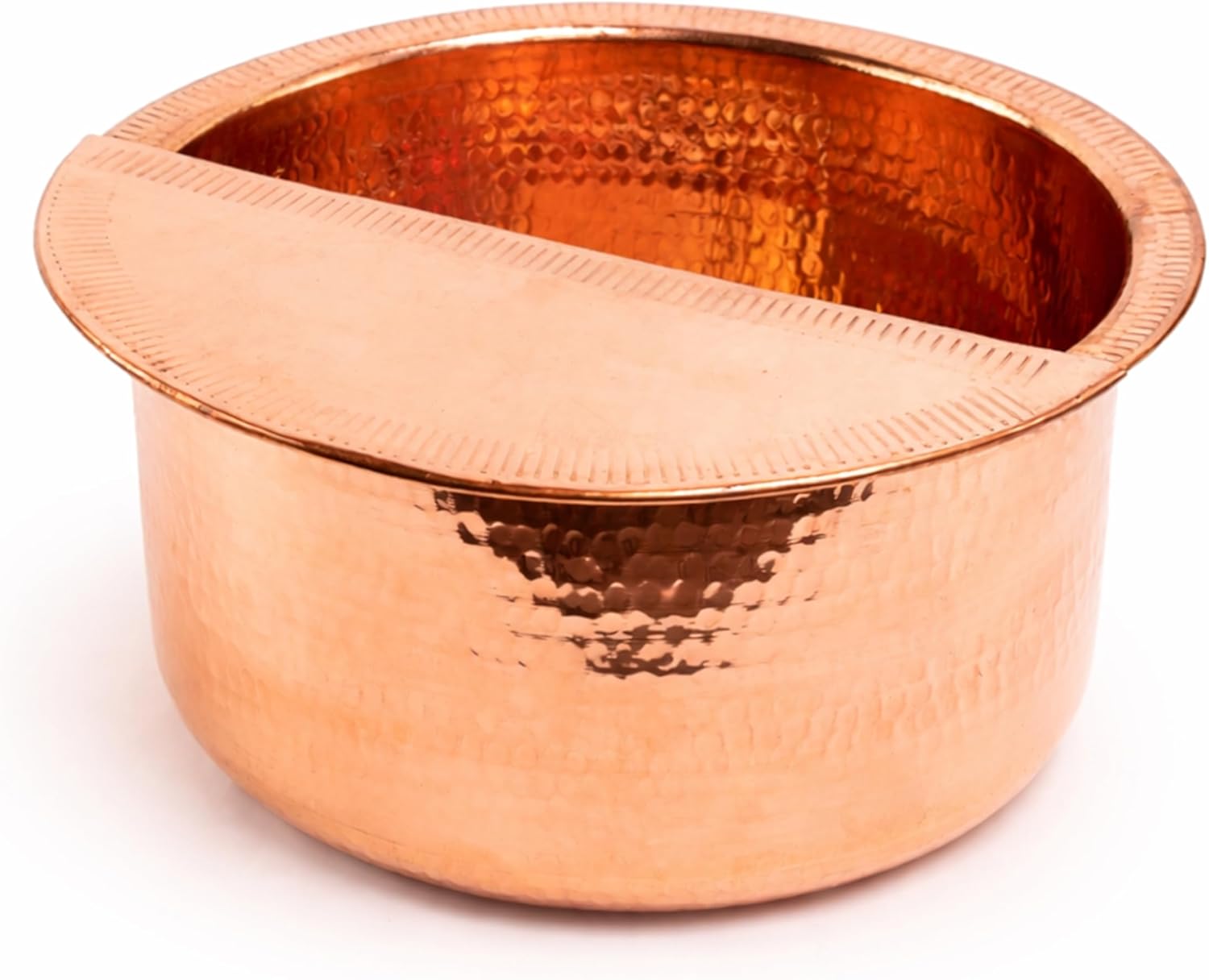 Solid Copper Foot Bowl 14in Pedicure Basin Hammered Spa Tub