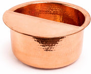 Solid Copper Foot Bowl 14in Pedicure Basin Hammered Spa Tub