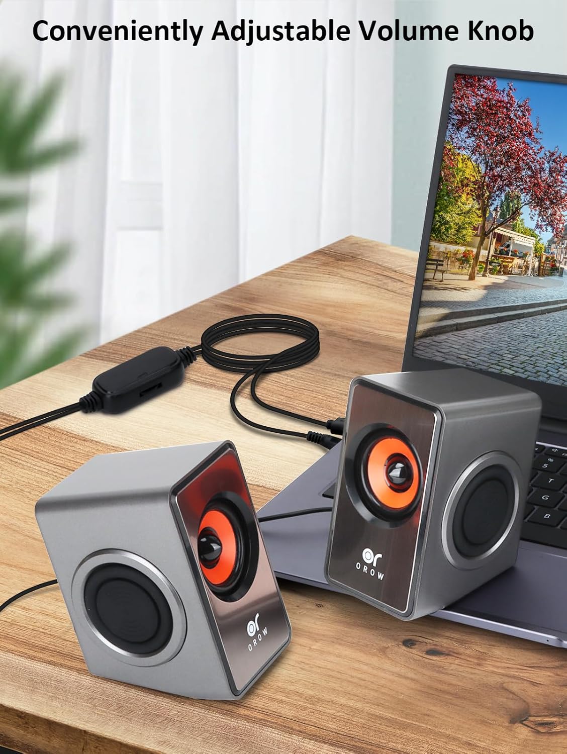 Mini PC Speakers 12W Stereo USB 3.5mm Bass Desktop Laptop