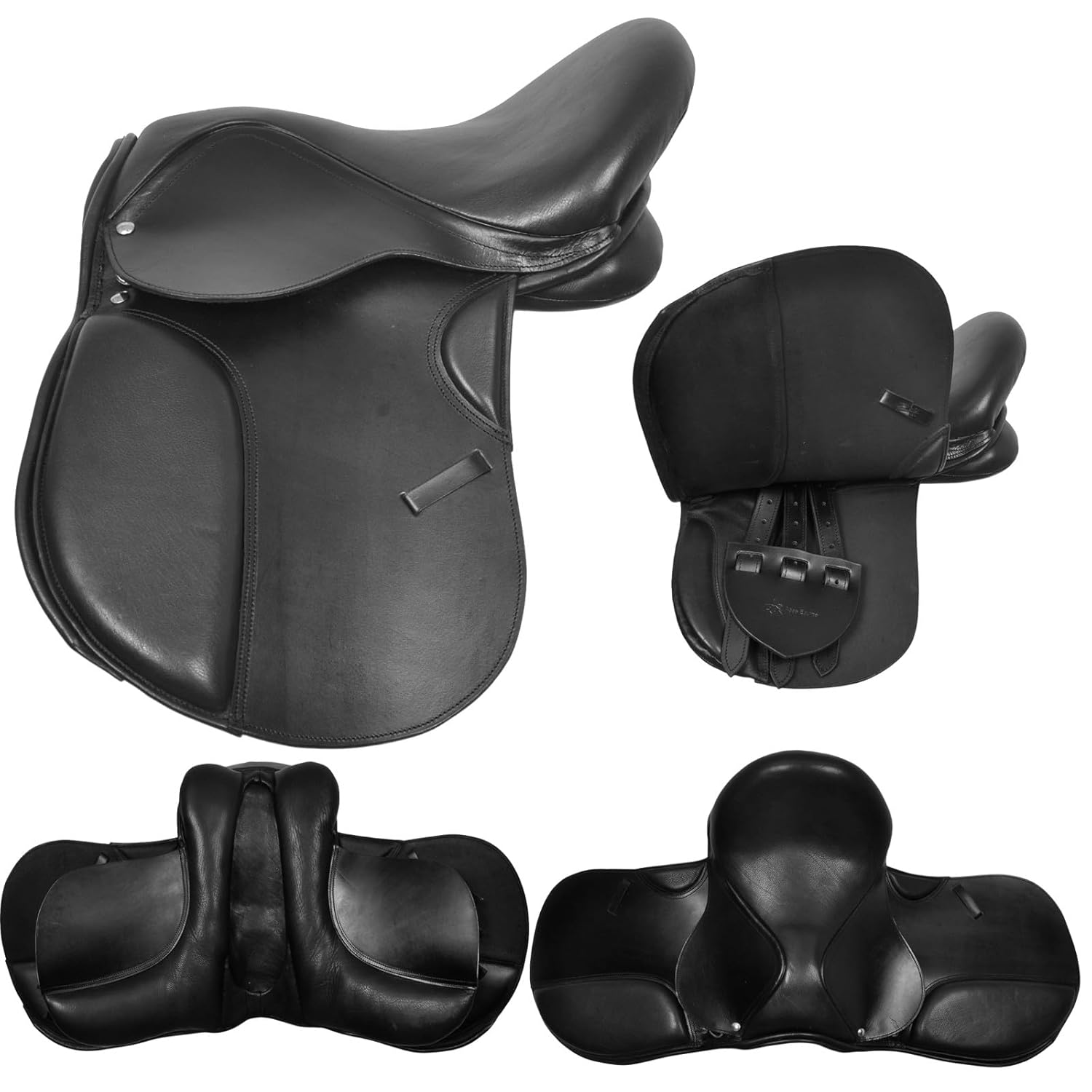 Leather Treeless Horse Saddle 16 Inch Soft All Purpose Riding