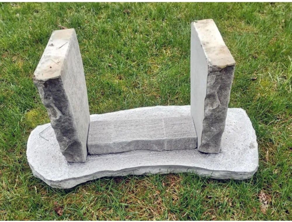 Memorial Garden Bench Cast Stone Engraved Outdoor Seat