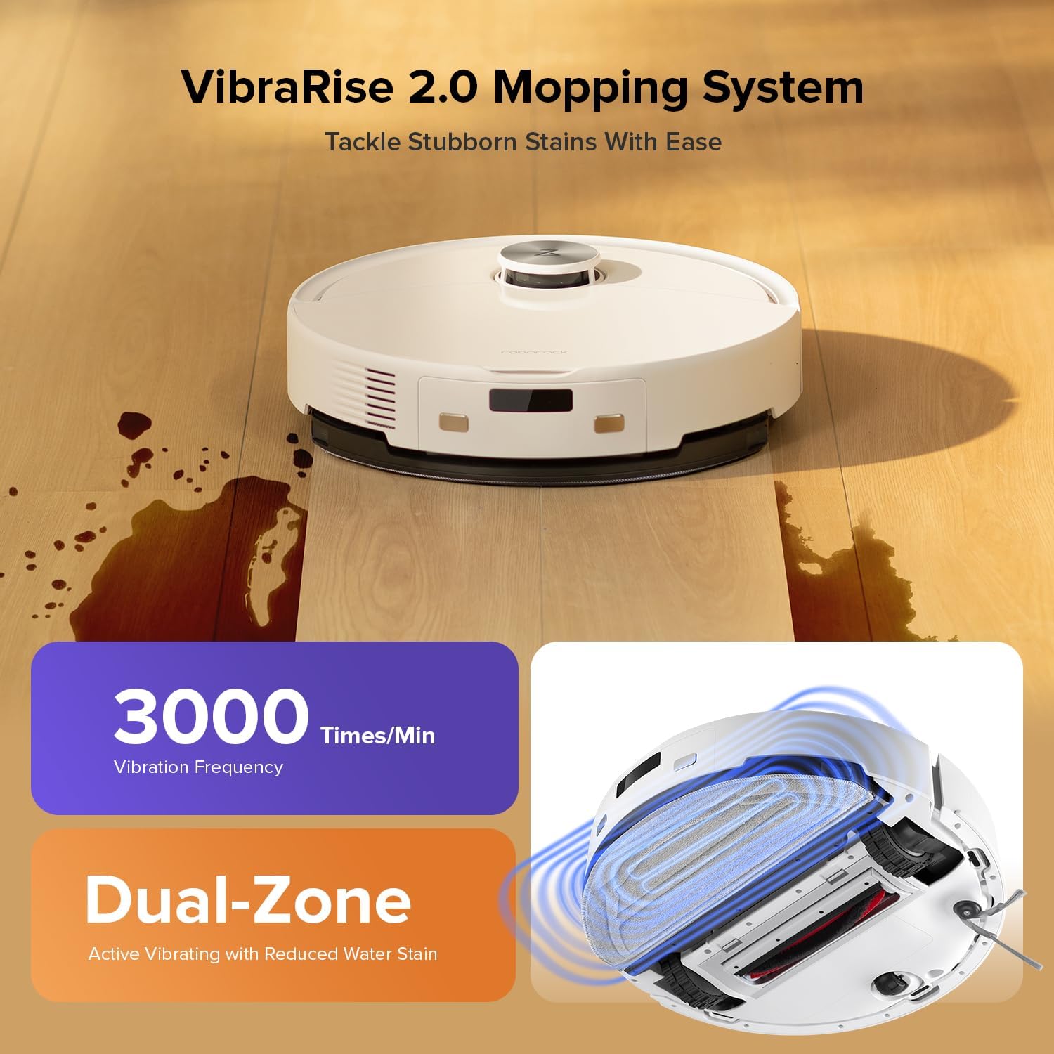Robot Vacuum Mop 10000Pa LiDAR Mapping Auto Lift Mop Pet Hair