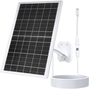 13W Solar Panel Camera Charger USB C IP65 10FT Cable