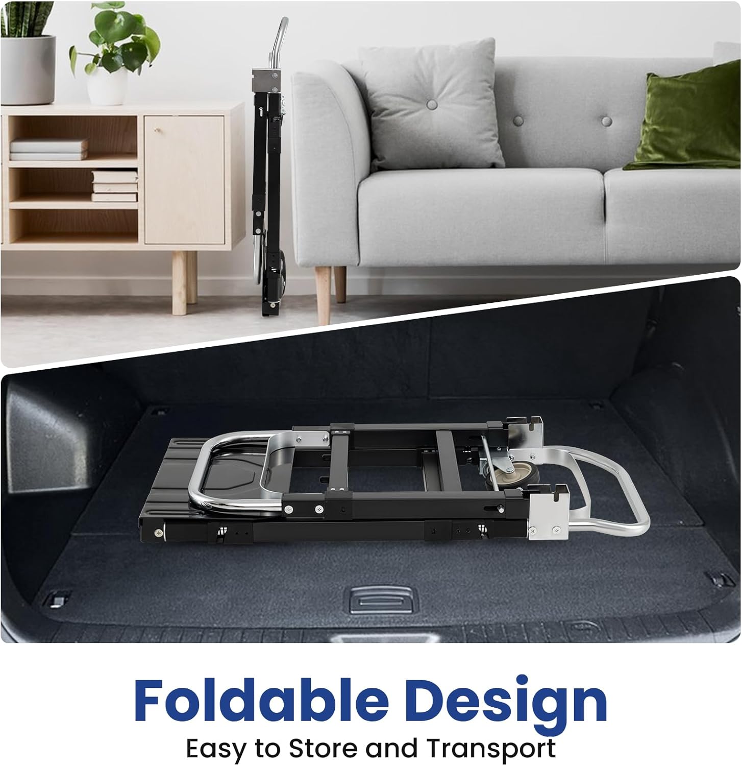 2 In 1 Folding Hand Truck Trolley 272KG Cart