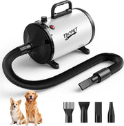 High Velocity Dog Dryer 2800W Pet Grooming Blaster 4 Nozzles