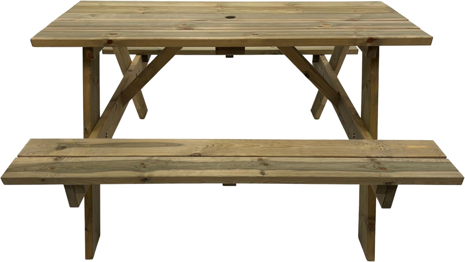 6 Seater Wooden Picnic Table A Frame Garden Patio Bench 140cm