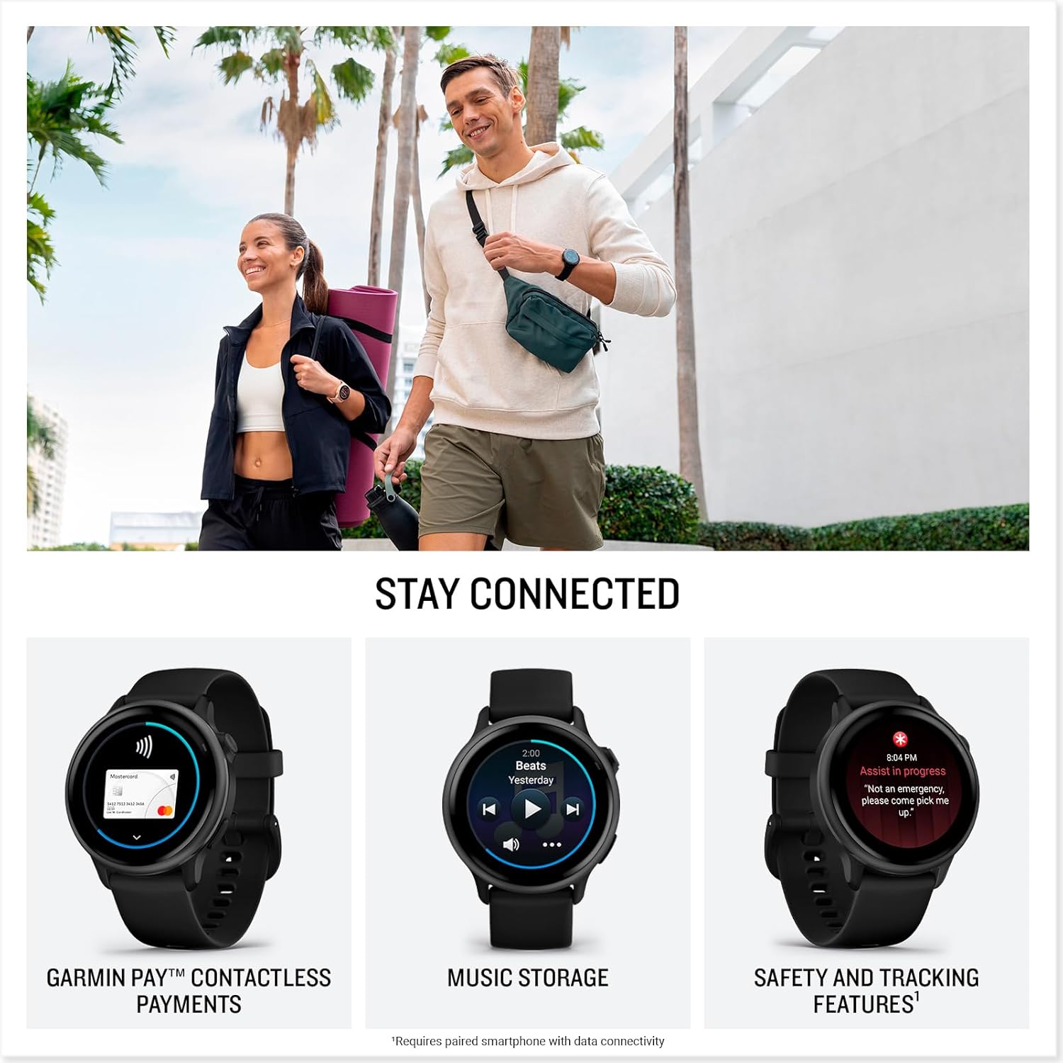 42mm AMOLED GPS Smart Watch 11 Day Fitness Tracker