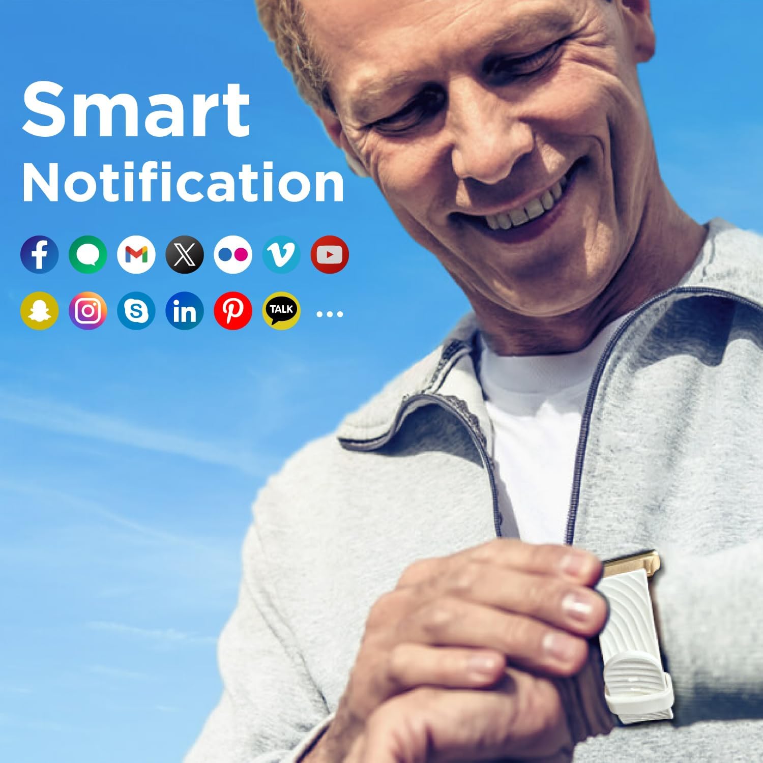 Rose Gold Smart Watch Health Fitness Tracker 10 Day Battery