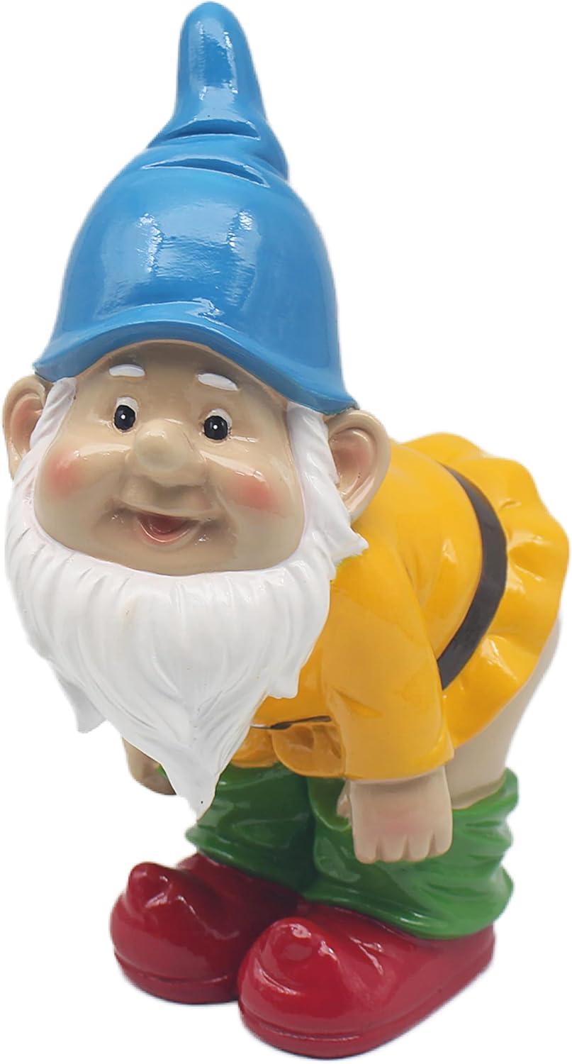Naughty Gnome Figurine 9in Funny Home Decor Statue Table Gift
