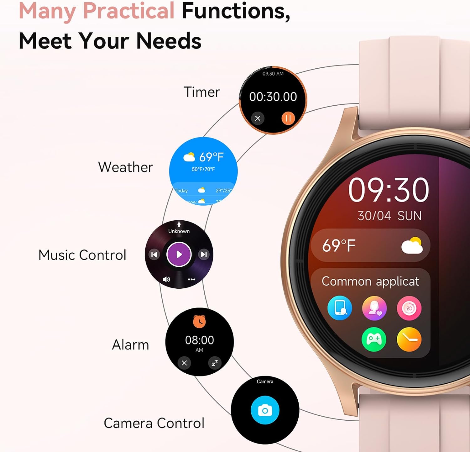 Women AMOLED Smart Watch Call 120 Sports 5ATM