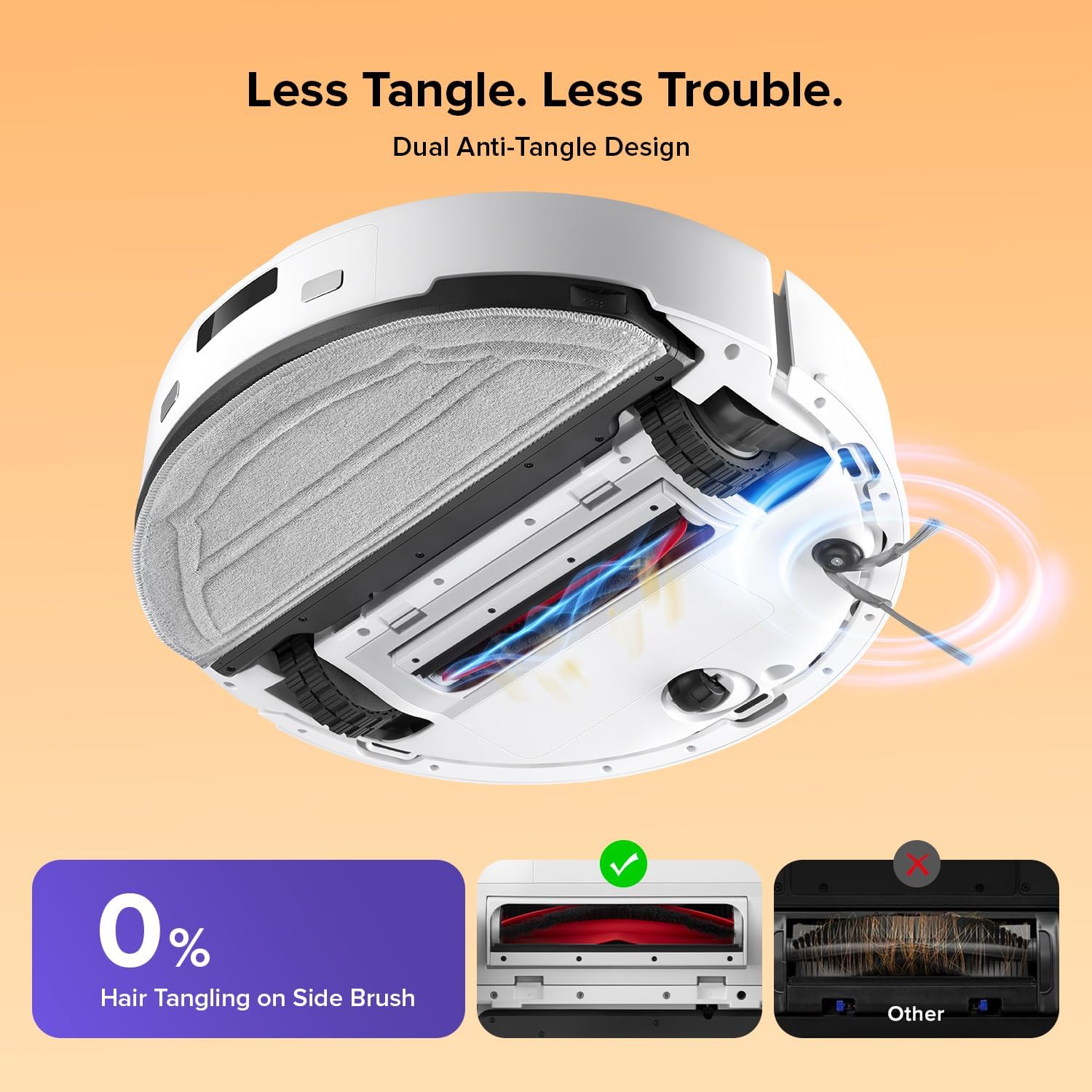 Robot Vacuum Mop 10000Pa LiDAR Mapping Auto Lift Mop Pet Hair