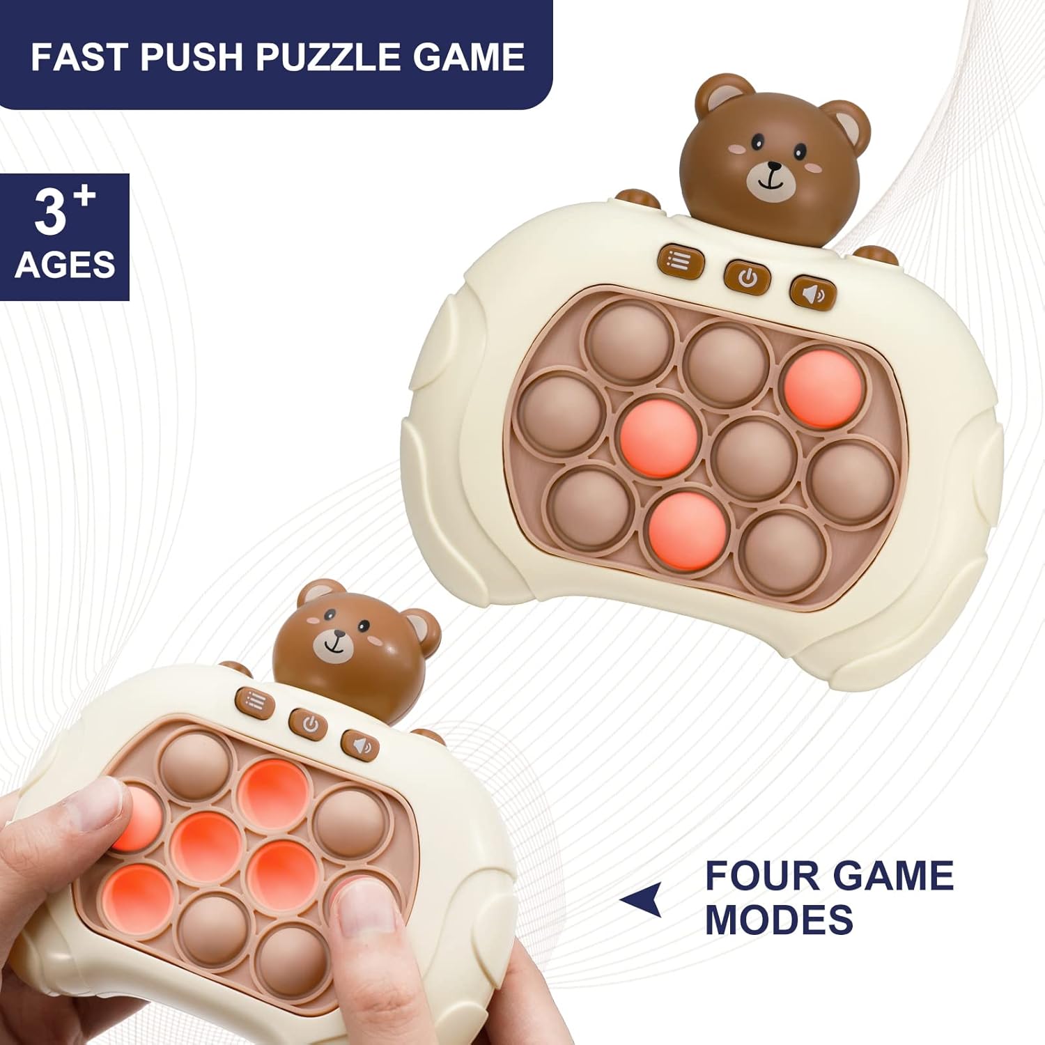 Light Up Pop Fidget Game Machine Puzzle Toy for Kids Adults