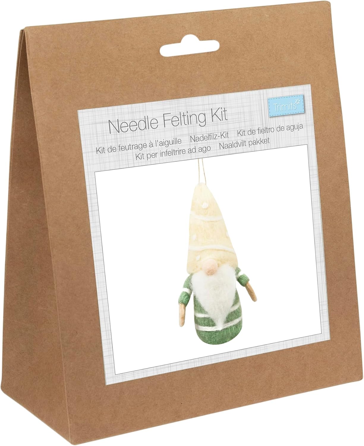 Needle Felting Kit Gnome DIY Craft Set Wool Beginner Kit