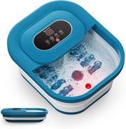 Foldable Heated Foot Spa Bath Bubble Massage Rollers Timer