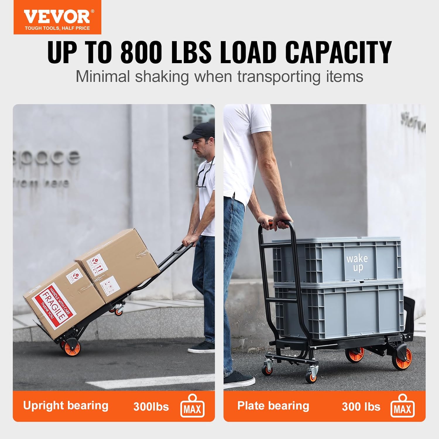 2 In 1 Convertible Hand Truck Dolly 136KG Platform Cart