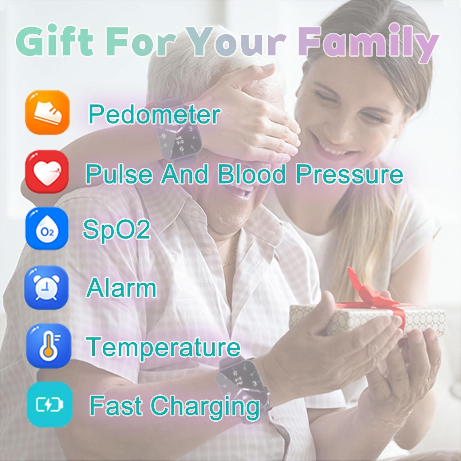 Senior Safety Smart Watch with Fall Detection SOS Call