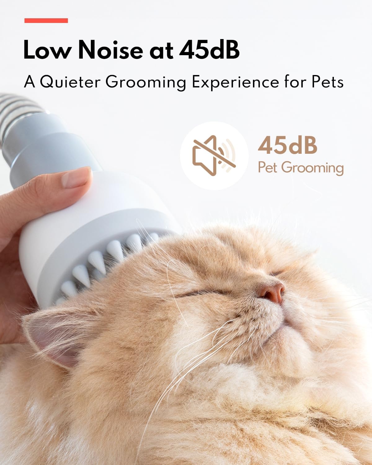 Ultra Quiet Pet Grooming Vacuum Kit 6 Tools Hair Remover