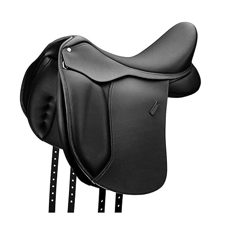 Black Cow Leather Dressage Horse Saddle 13 Seat Softie