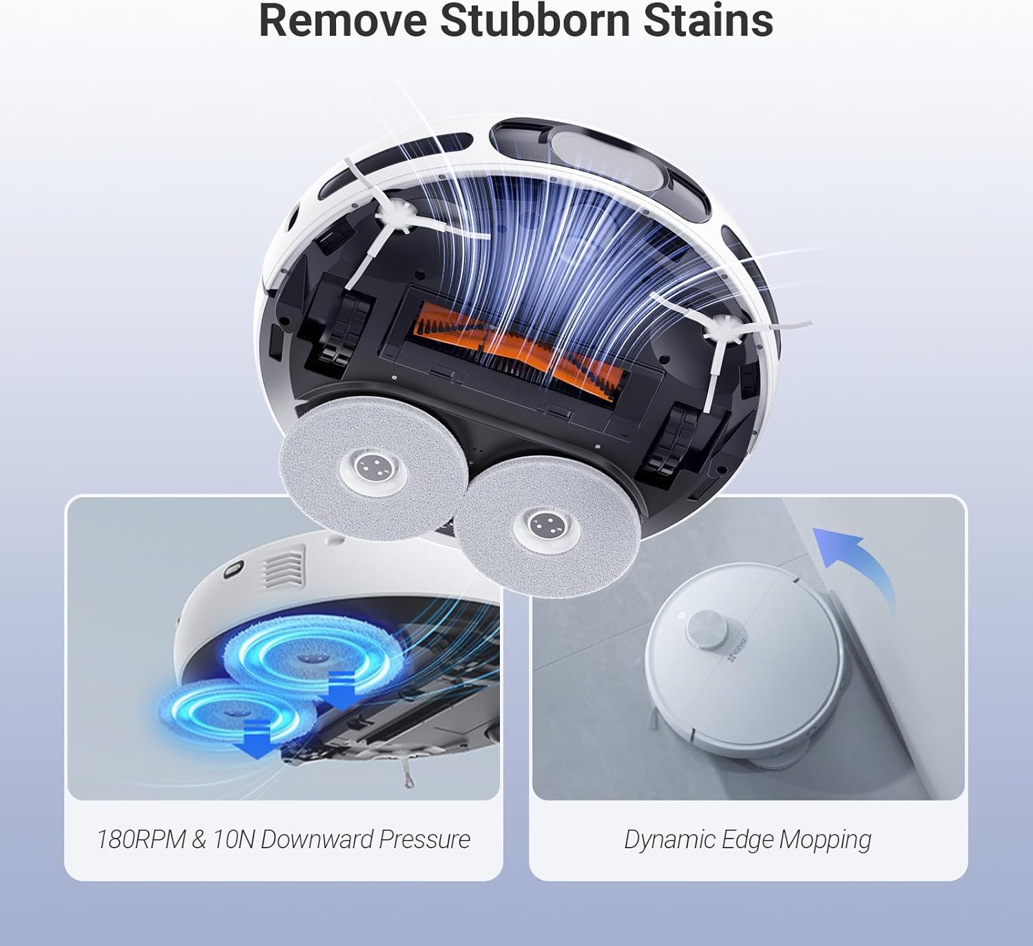 Robot Vacuum Mop Self Empty 7200Pa Auto Wash Dry LiDAR WiFi
