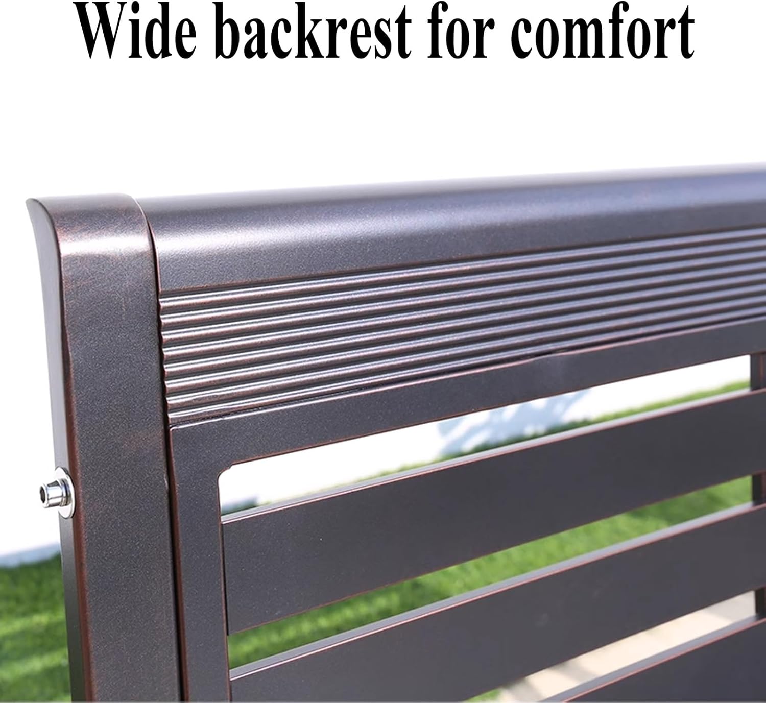 125cm Metal Garden Bench Weatherproof Outdoor Patio Park Seat