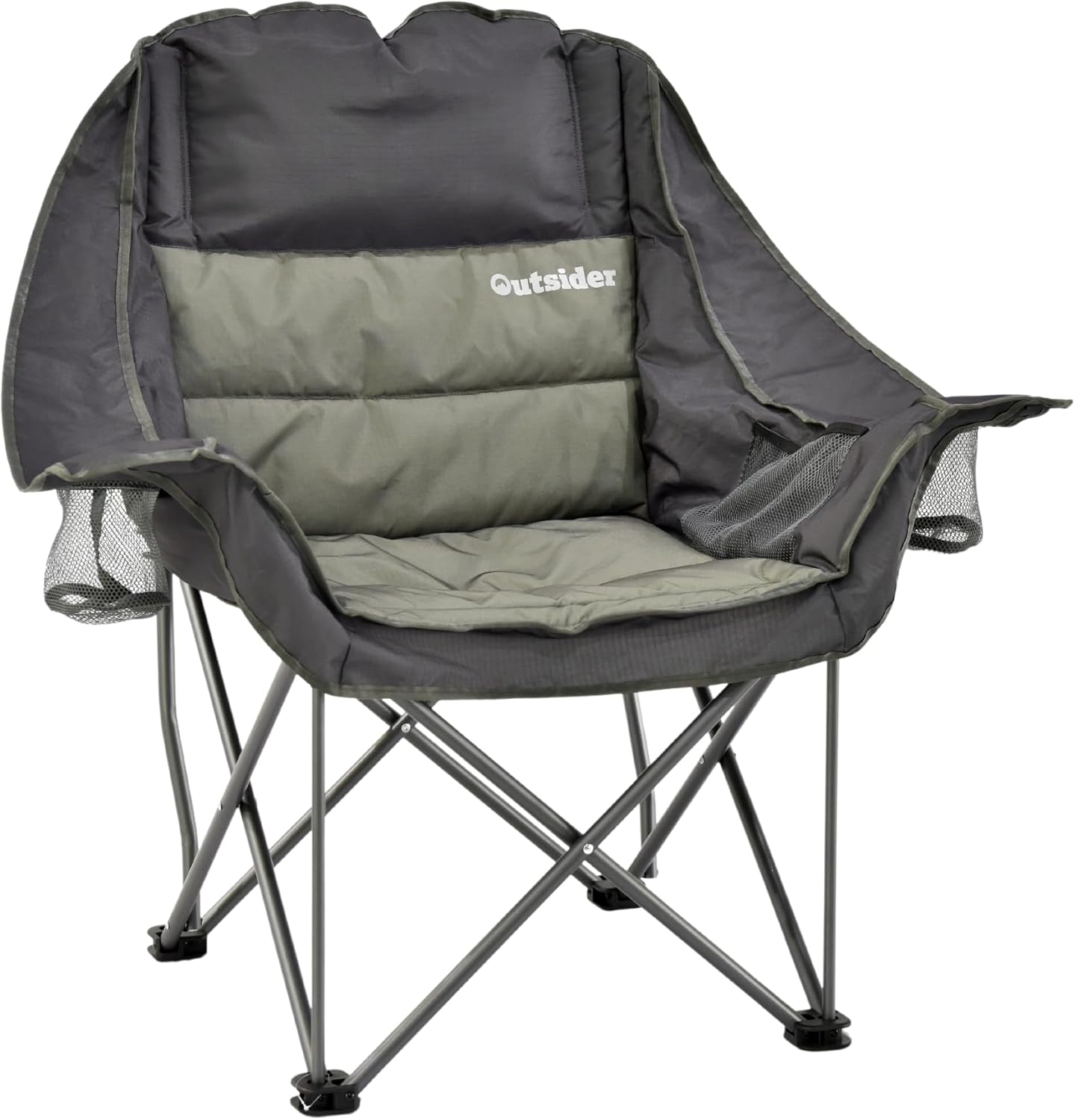 Oversized Padded Camping Chair 400lb Folding Lounge Chair