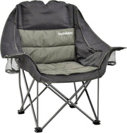Oversized Padded Camping Chair 400lb Folding Lounge Chair