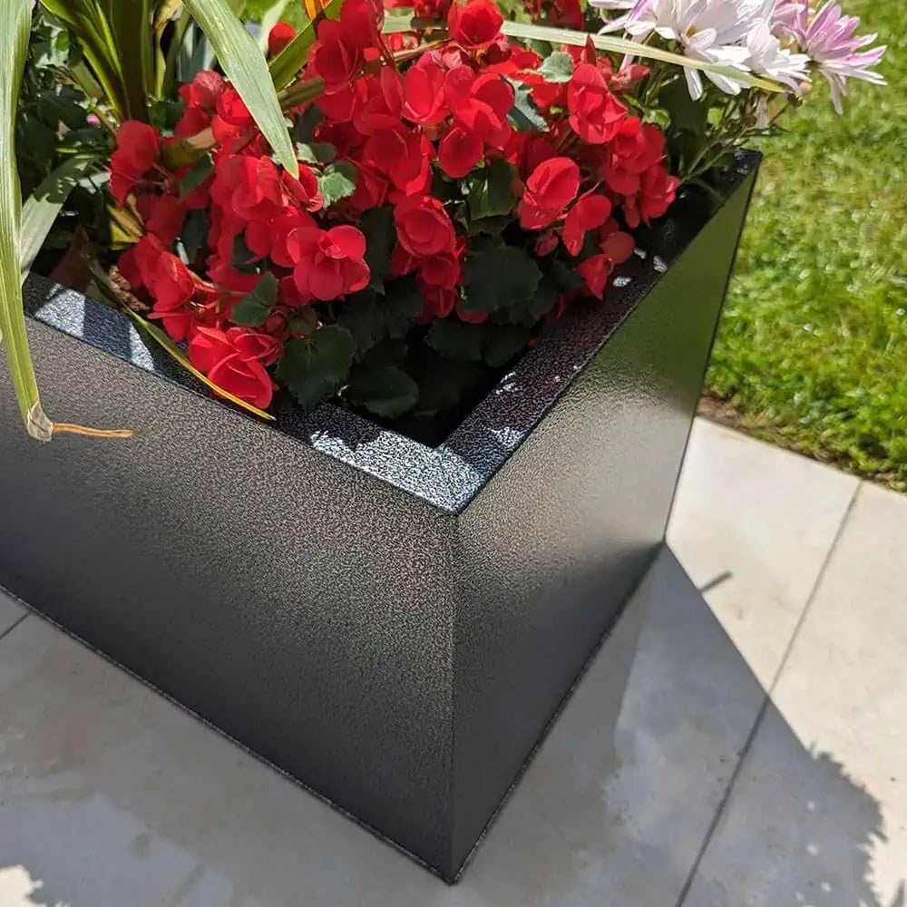 Galvanised Trough Planter 100cm Lightweight Outdoor Indoor