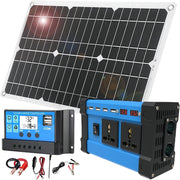 500W Car Power Inverter Solar Panel Kit 30A Controller USB RV Boat