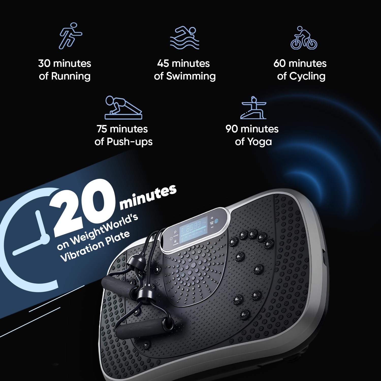 Vibration Plate Exercise Machine Whole Body Workout 99 Speeds