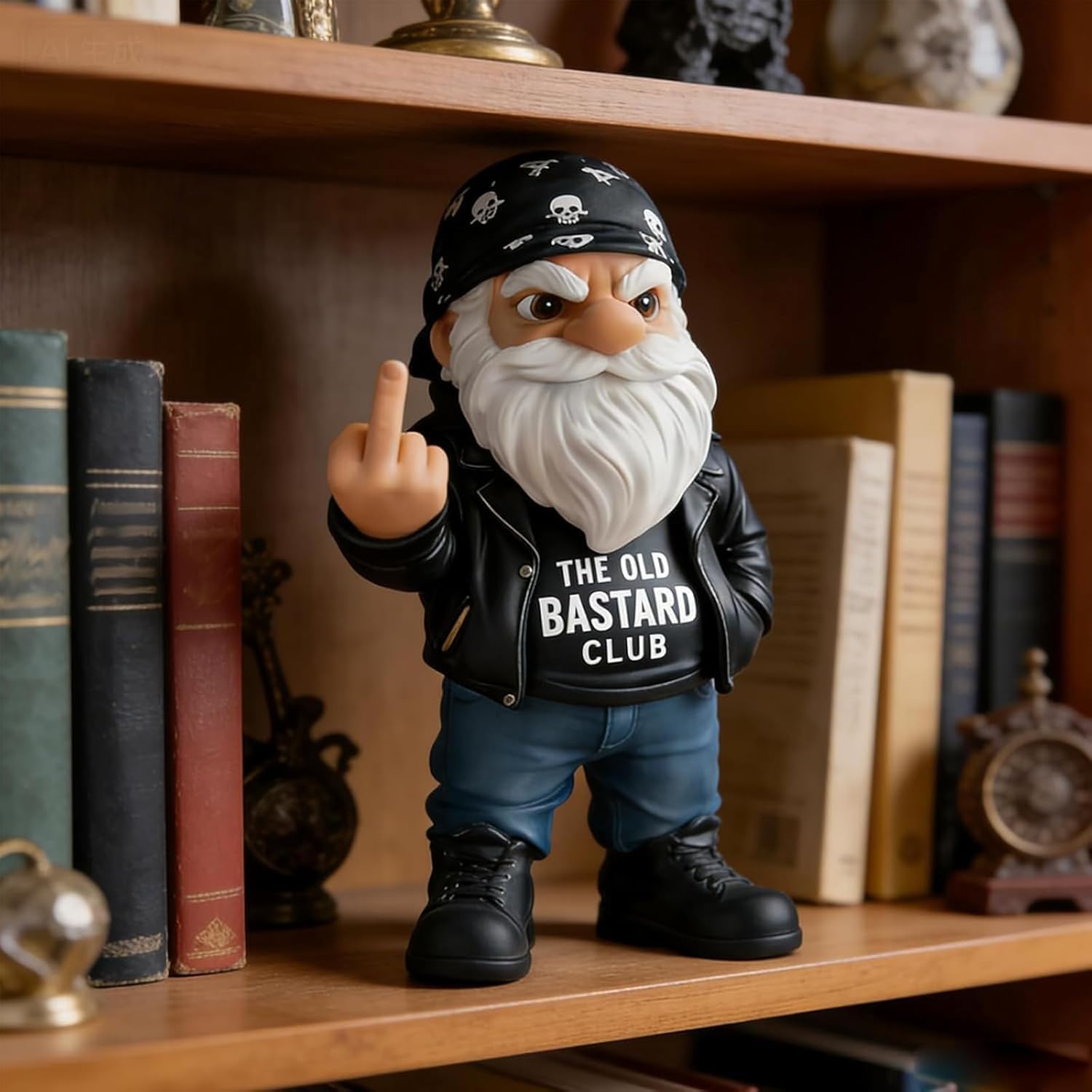 Funny Middle Finger Gnome Statue Sarcastic Desk Decor Gift