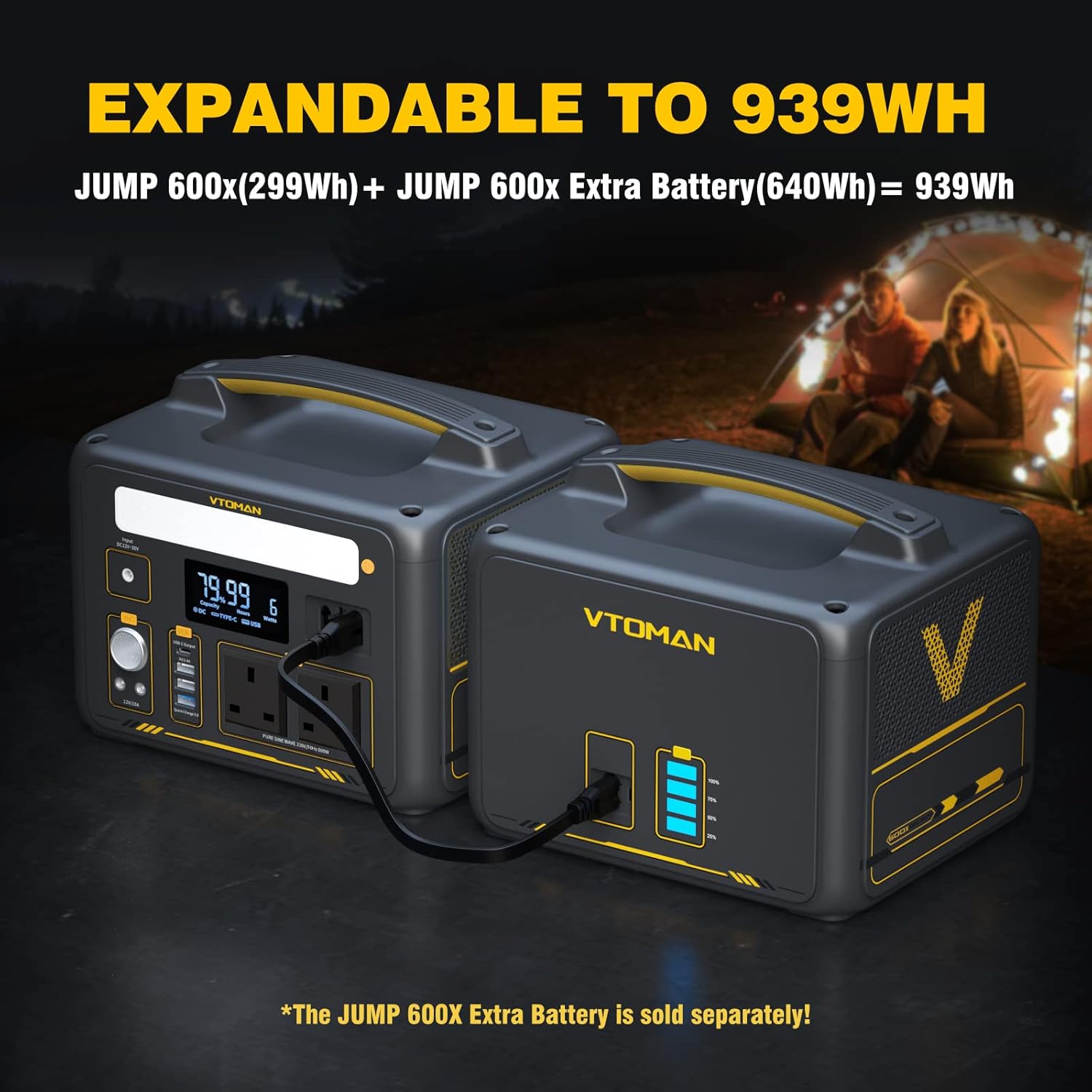600W Portable Power Station 299Wh Solar Generator 200W