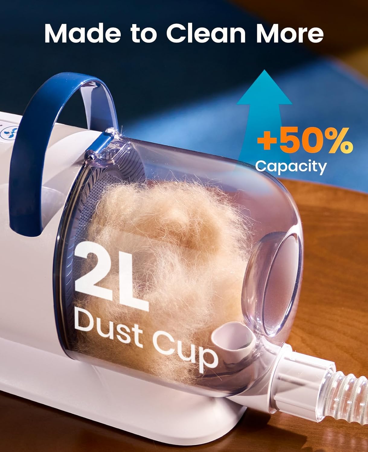 Dog Grooming Vacuum Kit 15000Pa 2L Quiet 6 Tool Set