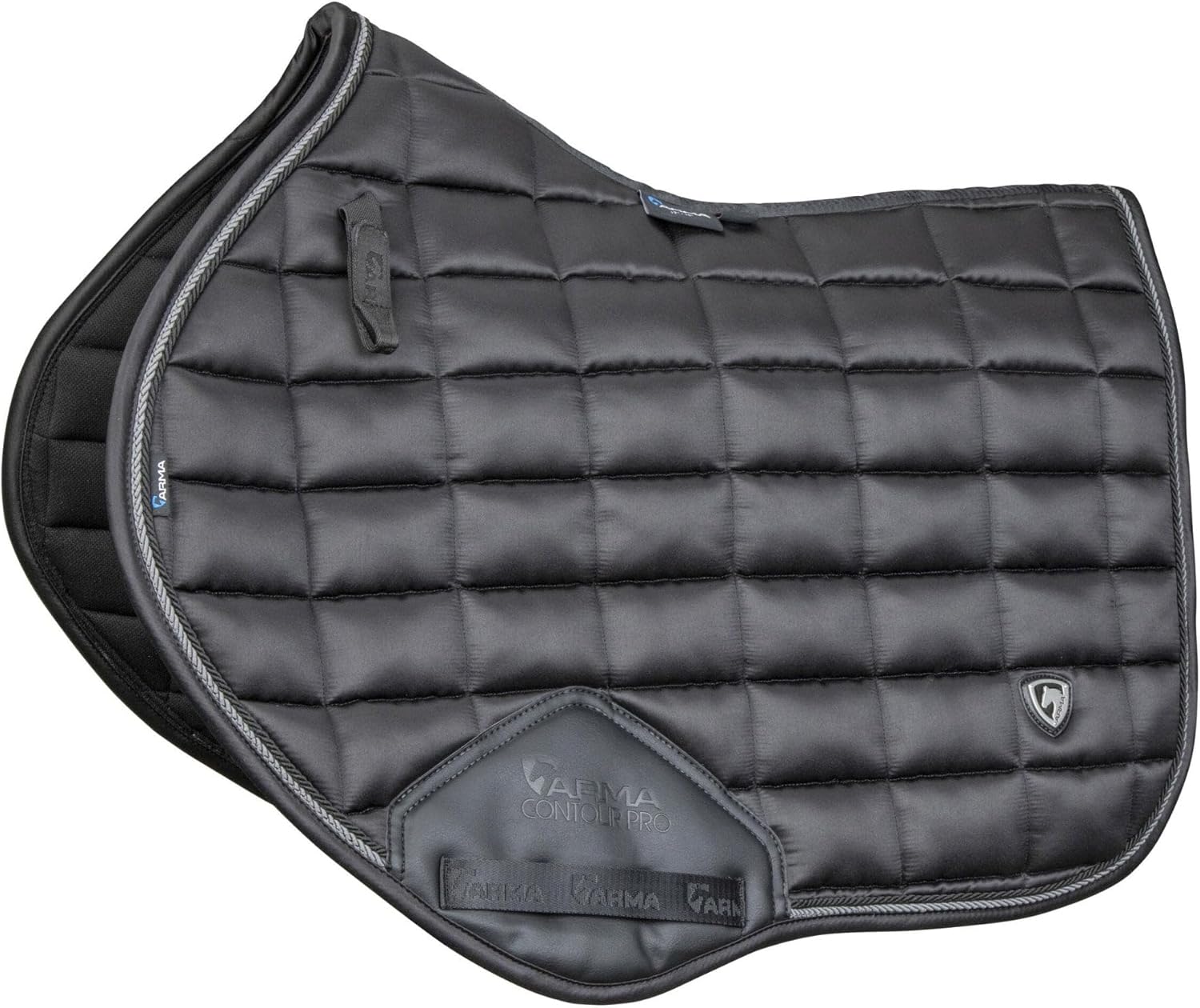 Black Satin Jump Saddlecloth 17 18 Inch with Ultra Dry Lining