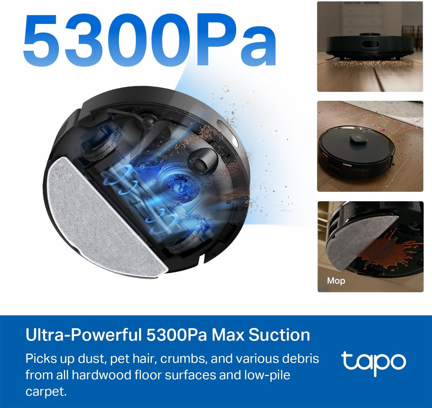 Robot Vacuum Mop 5300Pa Self Empty Smart Mapping Cleaner