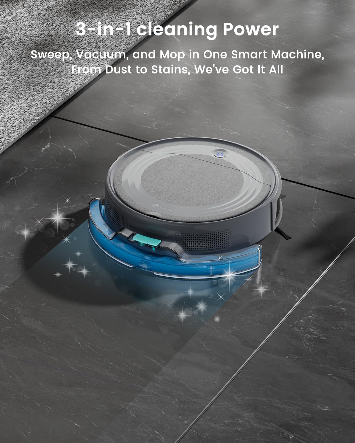 Robot Vacuum Mop 6000Pa Slim Laser Navigation 170Min Pet Hair