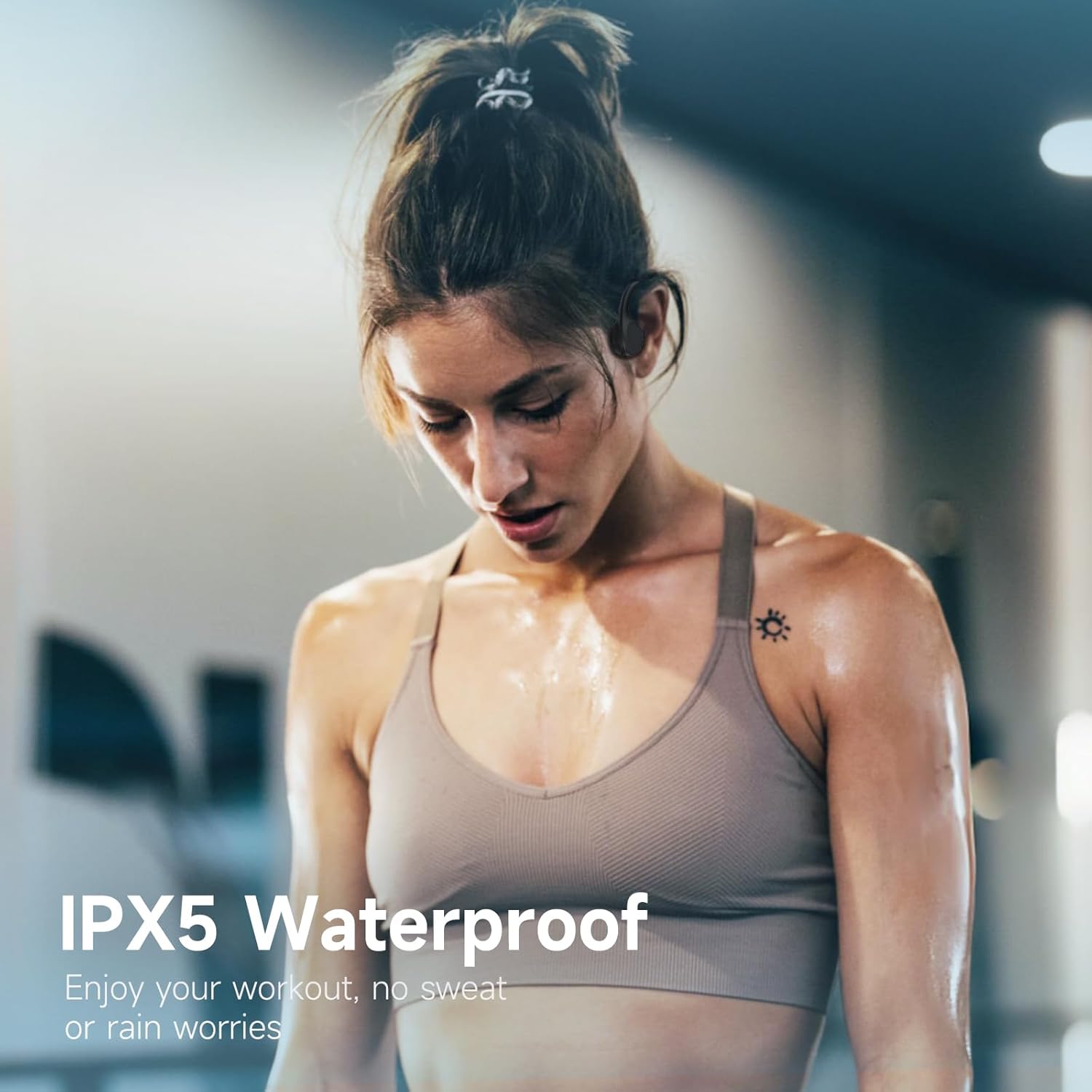 Bone Conduction Bluetooth Headphones Open Ear Sports IPX5 Mic
