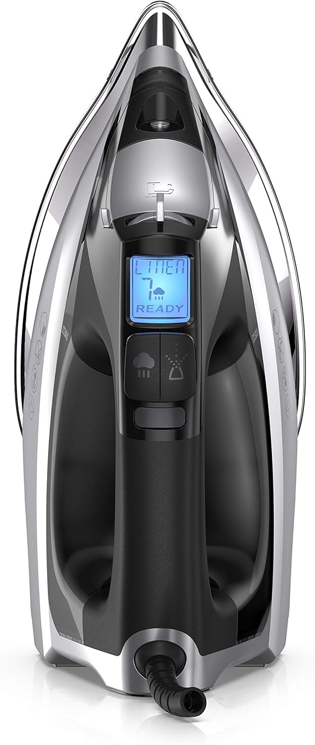 Digital Steam Iron 1800W LCD Display Auto Shutoff Anti Drip