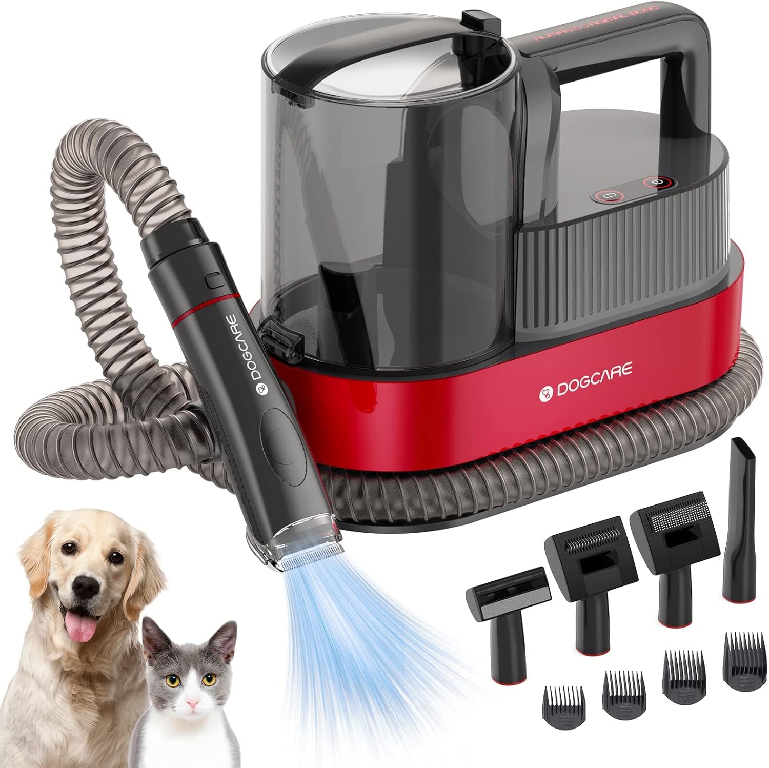 Dog Grooming Kit Vacuum 6 Tool 2.5L Low Noise Clippers