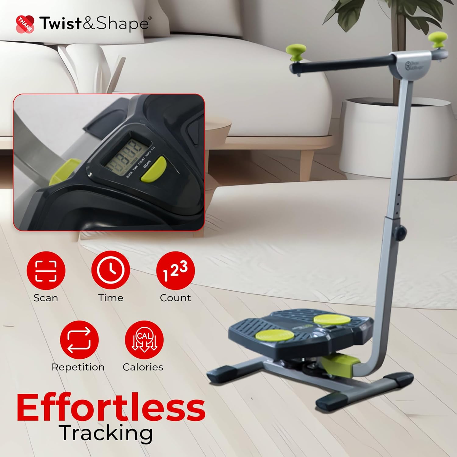 Foldable Twist Exercise Machine Core Trainer Home Fitness Equipment