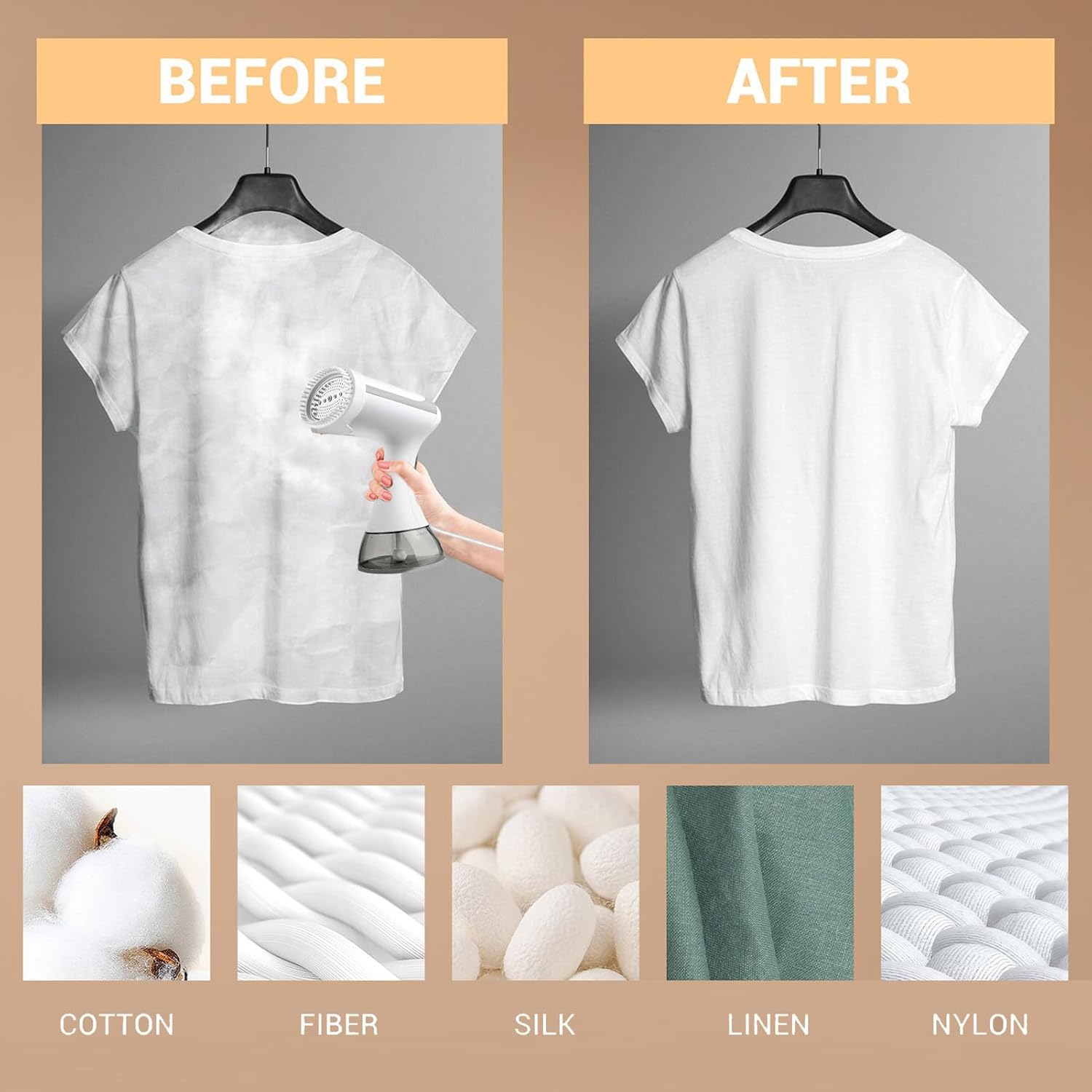 1500W Handheld Garment Steamer Portable Travel Wrinkle Remover