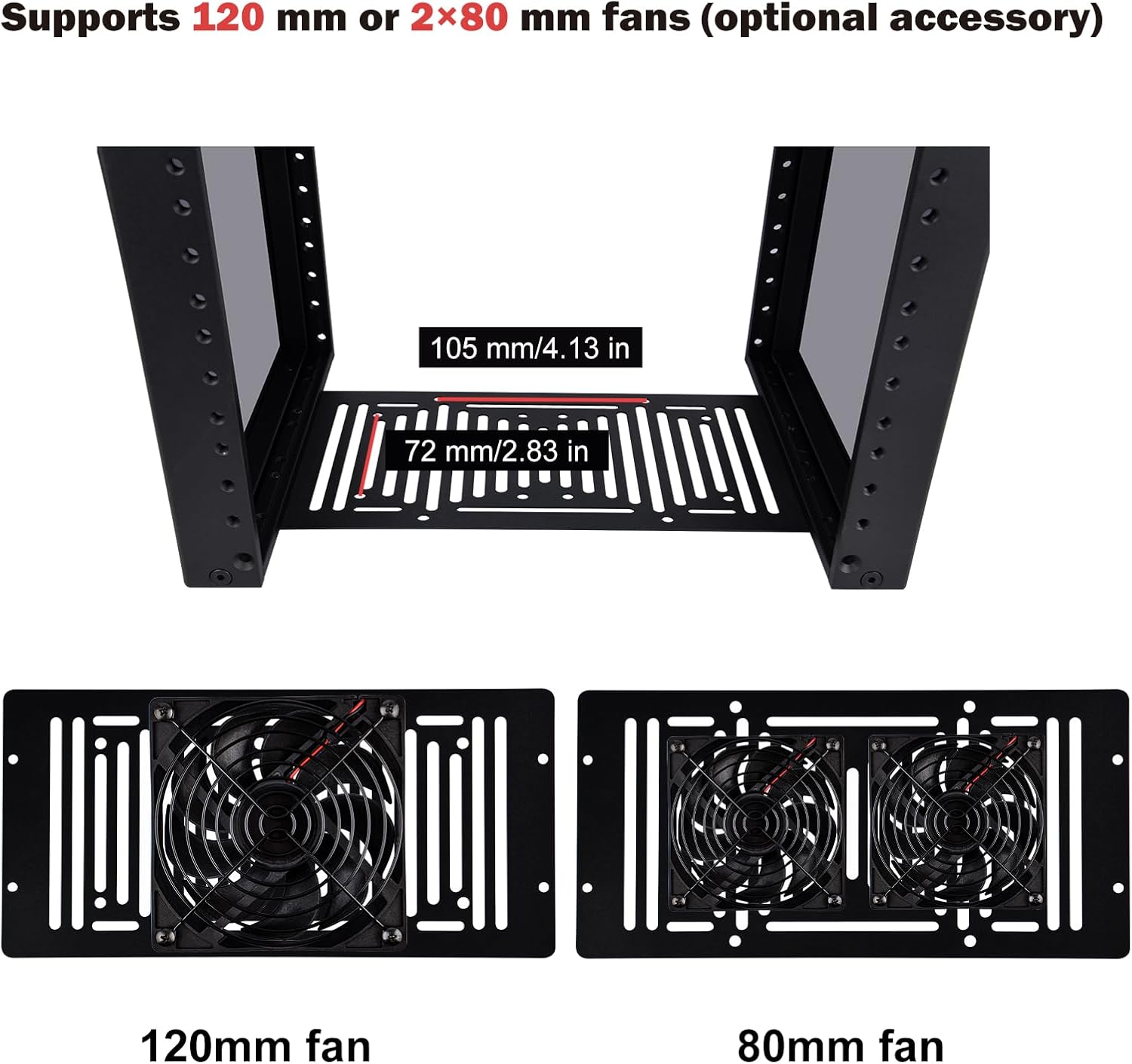 10 Inch 8U Mini Server Rack Cabinet Black