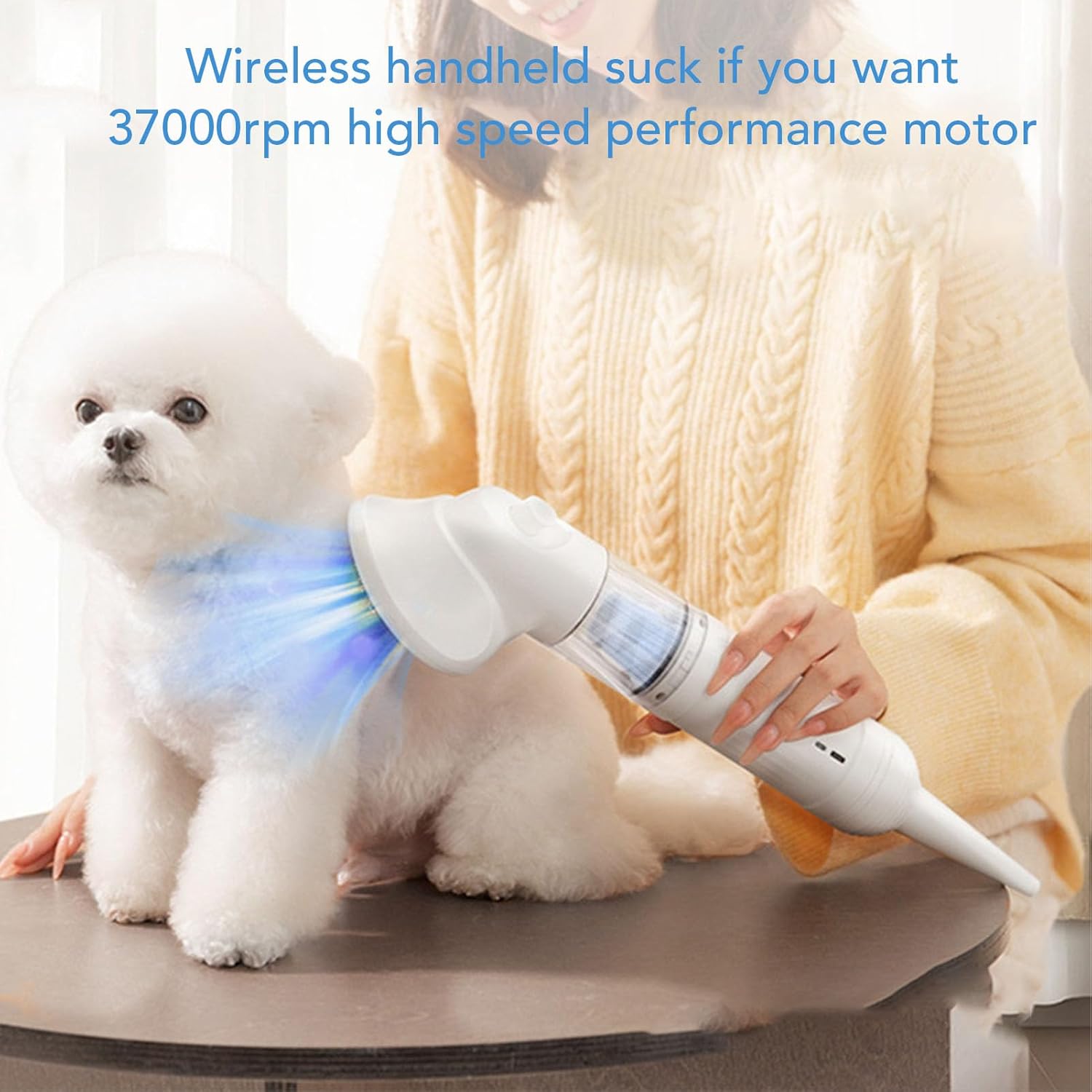 Dog Grooming Vacuum 4200Pa Pet Clipper Shedding Brush