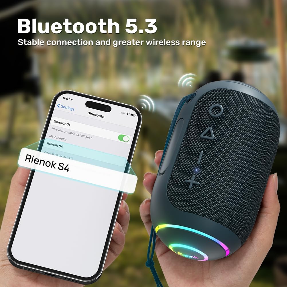 Mini Bluetooth Speaker Waterproof IPX7 Portable Bass 10H Play