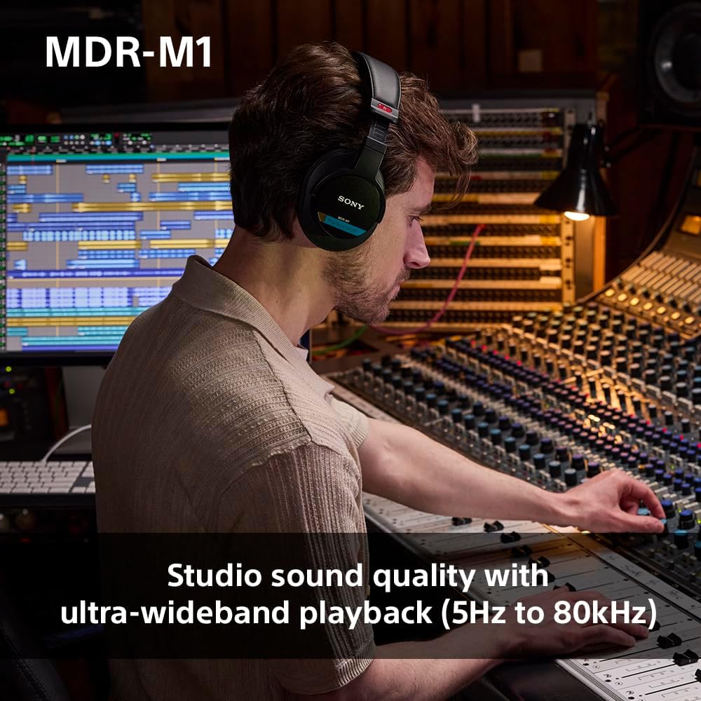 Closed Back Studio Monitoring Headphones Wired Hi Res 5Hz 80kHz