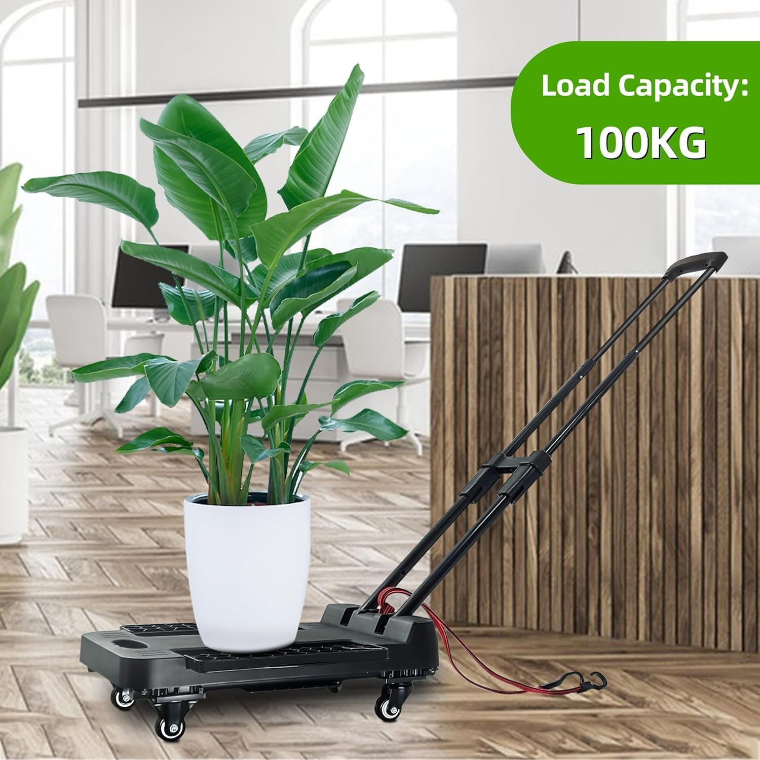 Heavy Duty Folding Hand Truck 100KG 4 Wheel Steel Cart