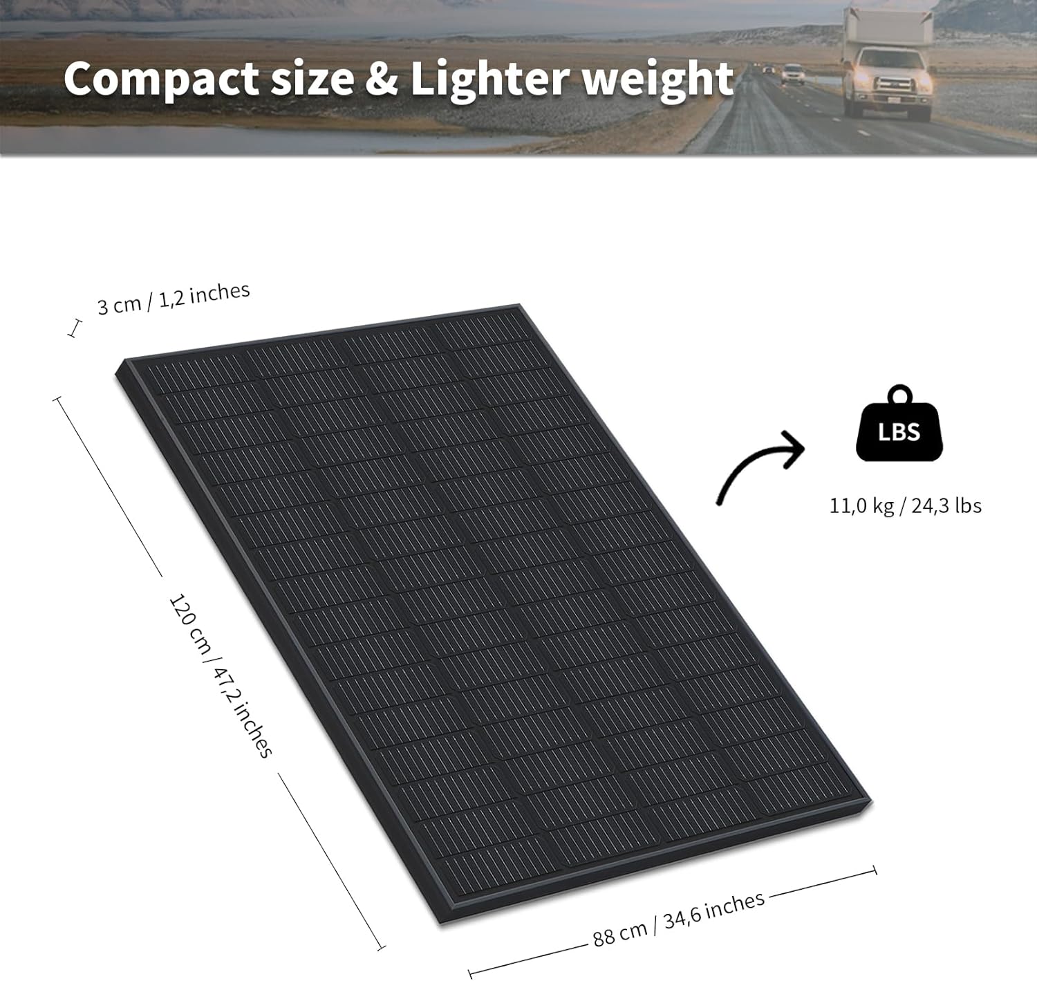 200W Solar Panel Mono High Efficiency 12V RV Boat Off Grid